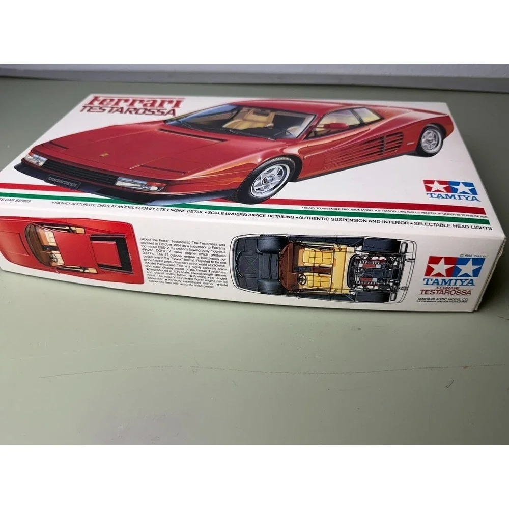 Tamiya Ferrari Testarossa 1/24 Model Kit 24059 Partially Built Engine Complete
